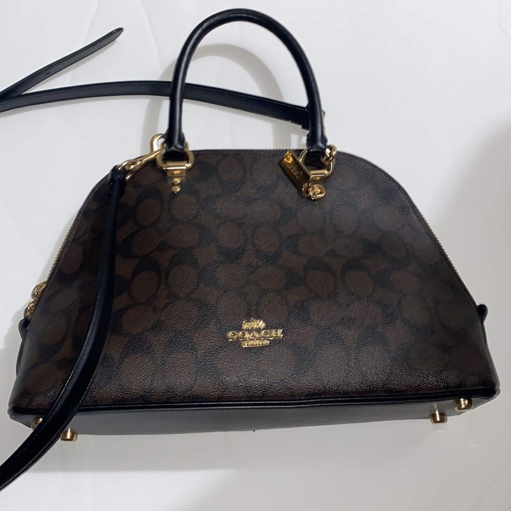 Coach Katy Satchel In Signature Canvas